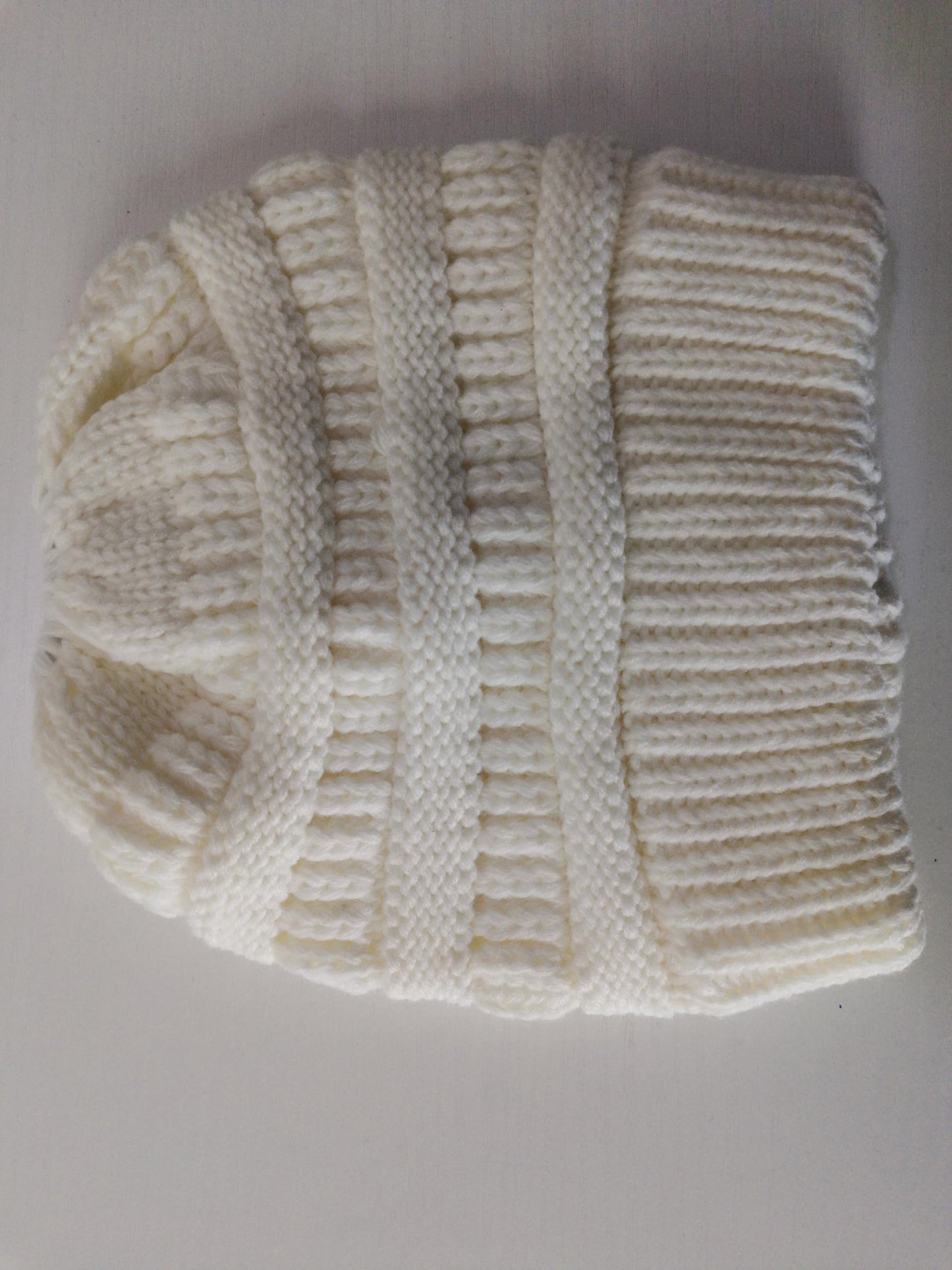 Knitted Wool Ponytail Beanie