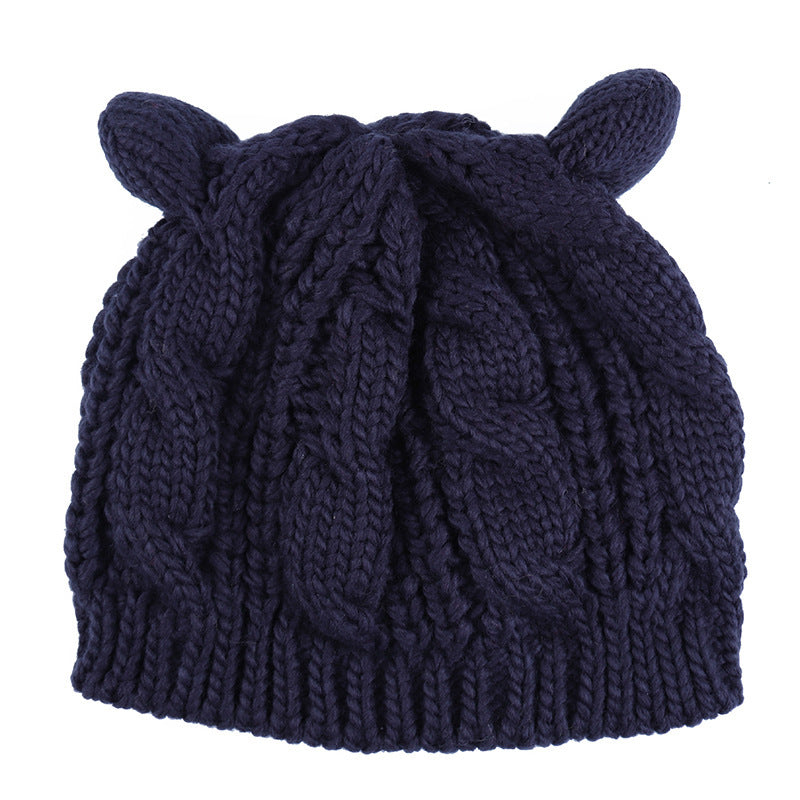 Cute Knitted Cat Ear Beanie