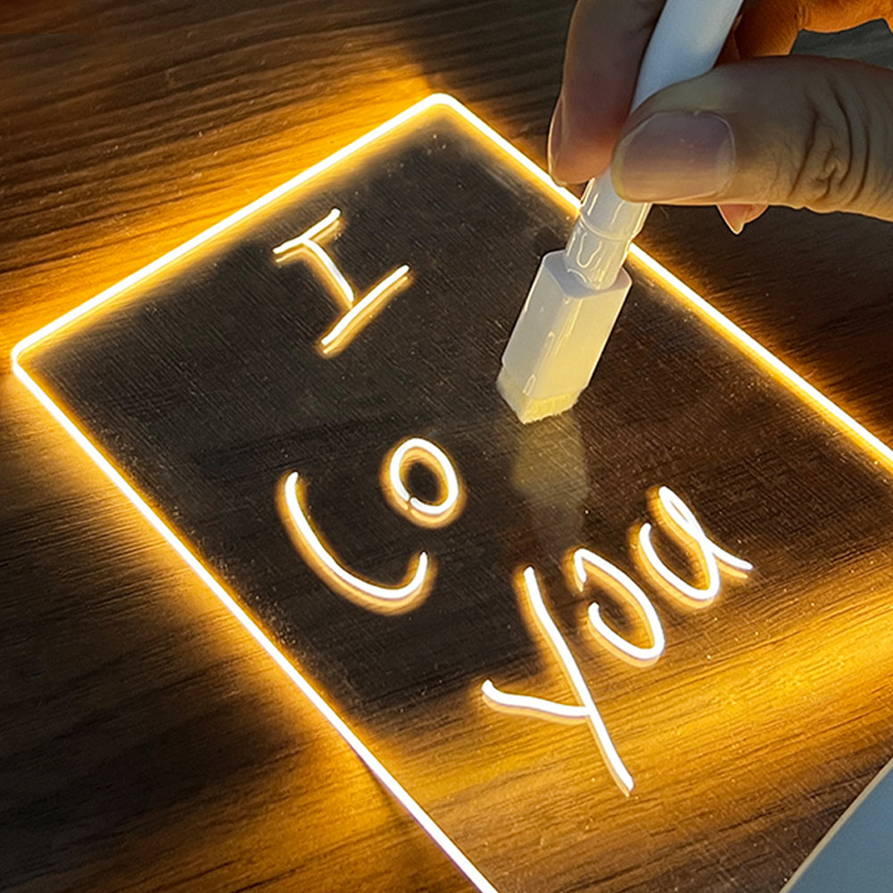 Creative Message Board Night Lamp with Pen