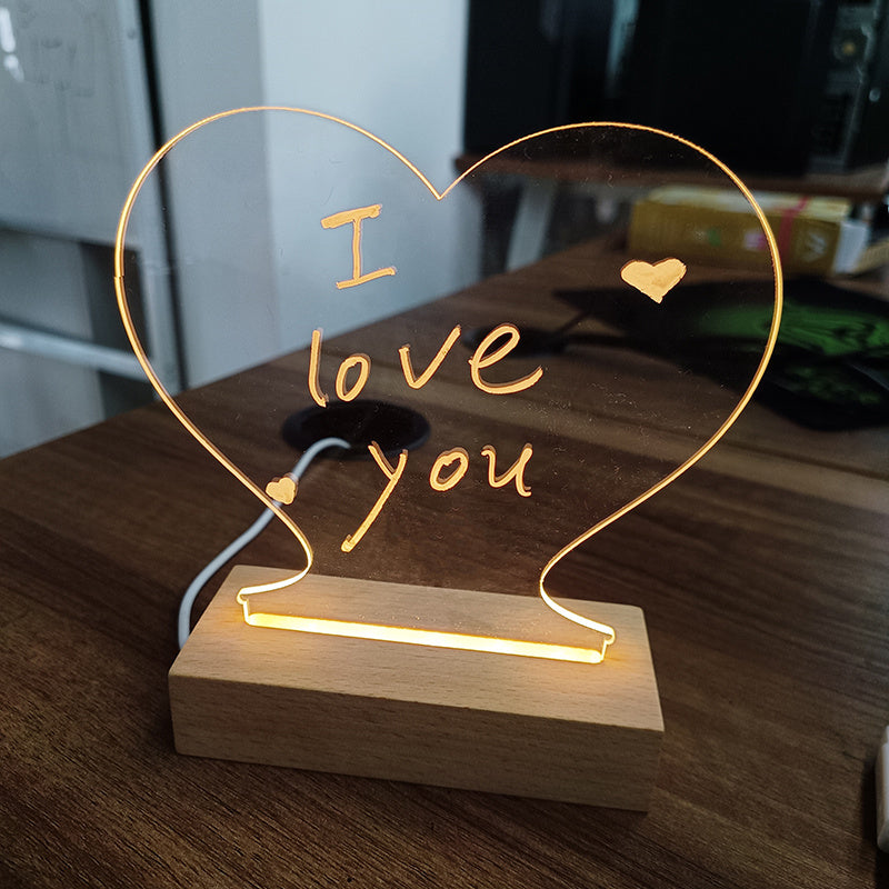 Creative Message Board Night Lamp with Pen